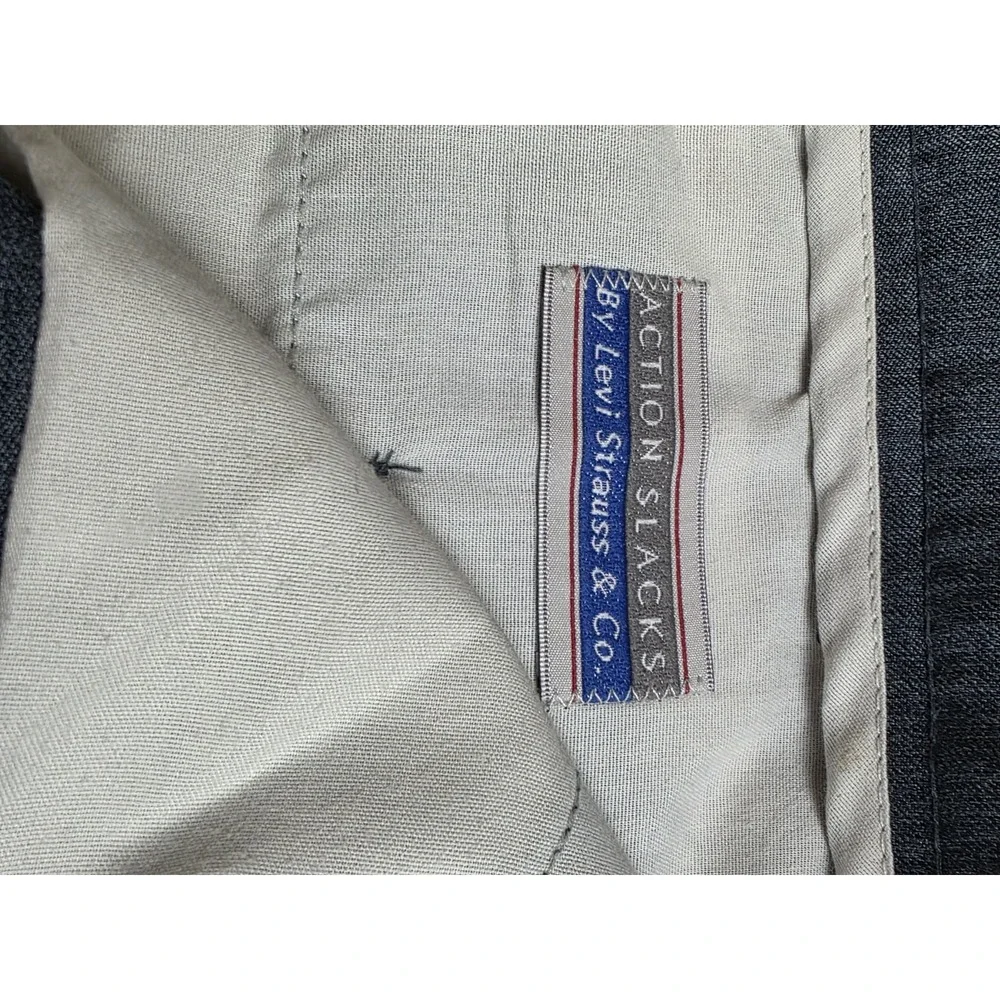 Action Slacks by Levi Strauss & Co. Men's 38x30 Dark Heather Gray Dress Pants